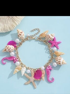 Beach Themed Seashell Bracelet
